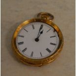 Gold pocket watch marked 18k, total weig