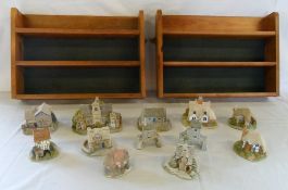 Lilliput lane & 2 display shelves