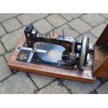 Old sewing machine with case