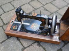 Old sewing machine with case