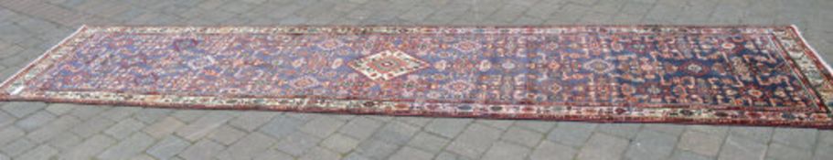 Persian Hamadan runner with an all over