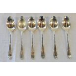 6 small silver teaspoons Sheffield 1936