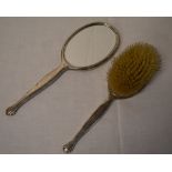 Silver dressing table hairbrush & hand m