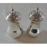 Pair of silver pepper pots Edinburgh 191