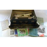 Suitcase of WW1 photographs etc