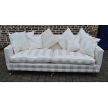 Duresta 3 seater cream striped upholster