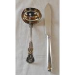 Silver ladle London 1904 Maker George Ja