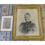 Charcoal drawing of a Victorian lady 78