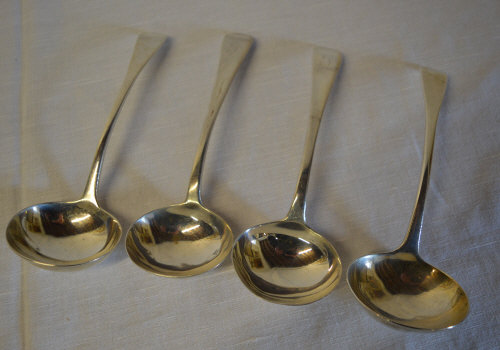 4 Silver small ladles, 2 London 1810 & t