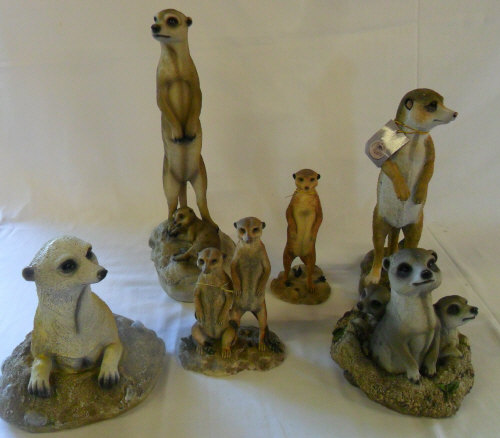 Various ceramic Meerkats