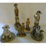 Various ceramic Meerkats