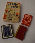 Various playing cards & 'Crazy Post' gam