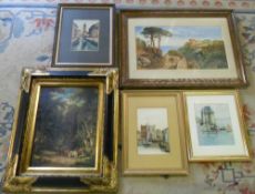 Assorted watercolours and prints