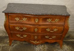 Louis XV style serpentine commode with m