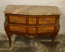 French serpentine commode with marble to