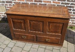 Early 18th century mule chest with walnu
