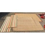 Woven grass rug 2.23m, 2 rugs & 2 stripe