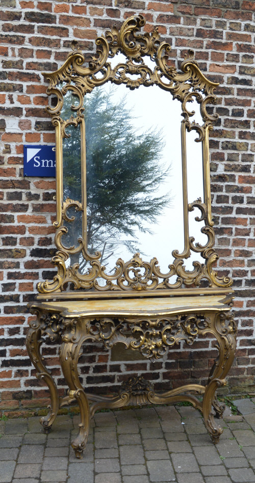 French 18th century style gilt wood cons