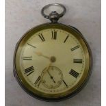 Silver pocket watch Chester 1894 total w