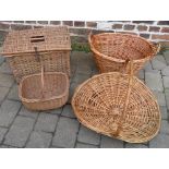 4 wicker baskets