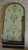 Bagatelle board, score board and metal b