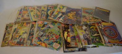 DC comics including Batman, Superman, Th