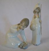 2 Lladro figures of girls