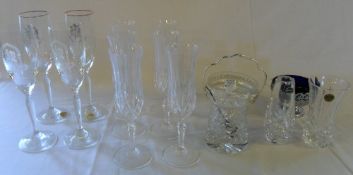 Assorted glassware including Bohemia