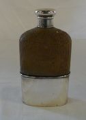 Silver spirit flask London 1901 Maker Ge