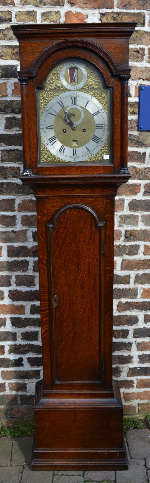 Early 19th century 8 day oak longcase cl