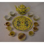 Onyx miniature tea service & oriental pa