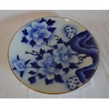 Large ceramic charger with floral patter