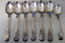 7 silver spoons Chester (6) and London 1