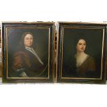 AMENDED DESCRIPTION Pair of reproduction gilt framed portraits depicting 18th century lady &