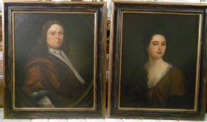 AMENDED DESCRIPTION Pair of reproduction gilt framed portraits depicting 18th century lady &