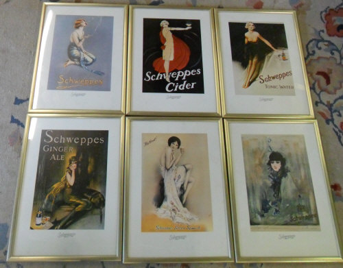 Various Schweppes advertising prints