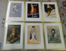 Various Schweppes advertising prints