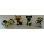 4 Lorna Bailey cat figures