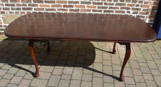 Mahogany draw leaf dining table with cab