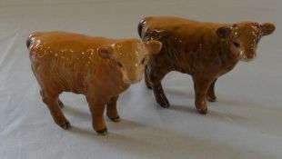 2 Beswick Highland calf