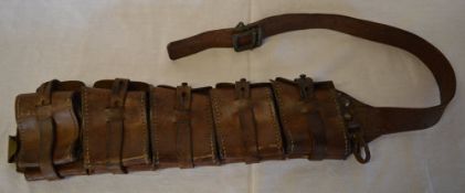 Boar war leather ammunition belt