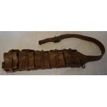 Boar war leather ammunition belt