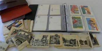 Postcard album & bag of loose cards