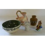Various ceramics including Doulton Lambe