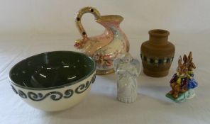 Various ceramics including Doulton Lambe