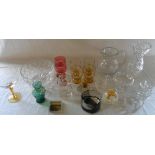 Assorted glassware inc Caithness paperwe