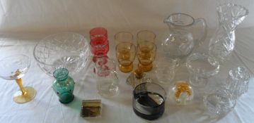 Assorted glassware inc Caithness paperwe