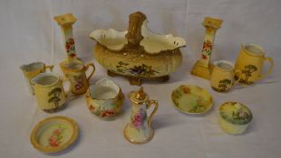 Blushware including candlesticks, gradua