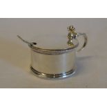 Silver mustard pot with liner, London 19