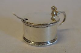 Silver mustard pot with liner, London 19